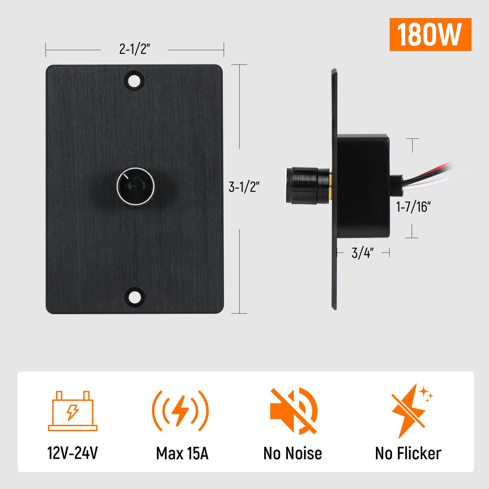 Obeaming dimmer rotary knob control for precise lighting