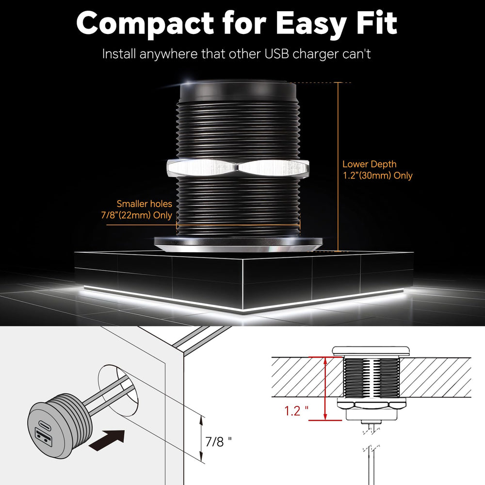 Obeaming wide 12-24V input range fits cars, trucks, RVs, and boats.