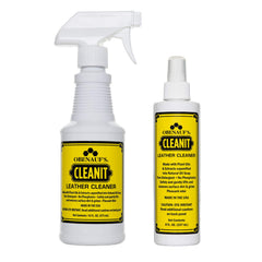 Obenauf's Cleanit cleaning car interior leather with plant oil formula.