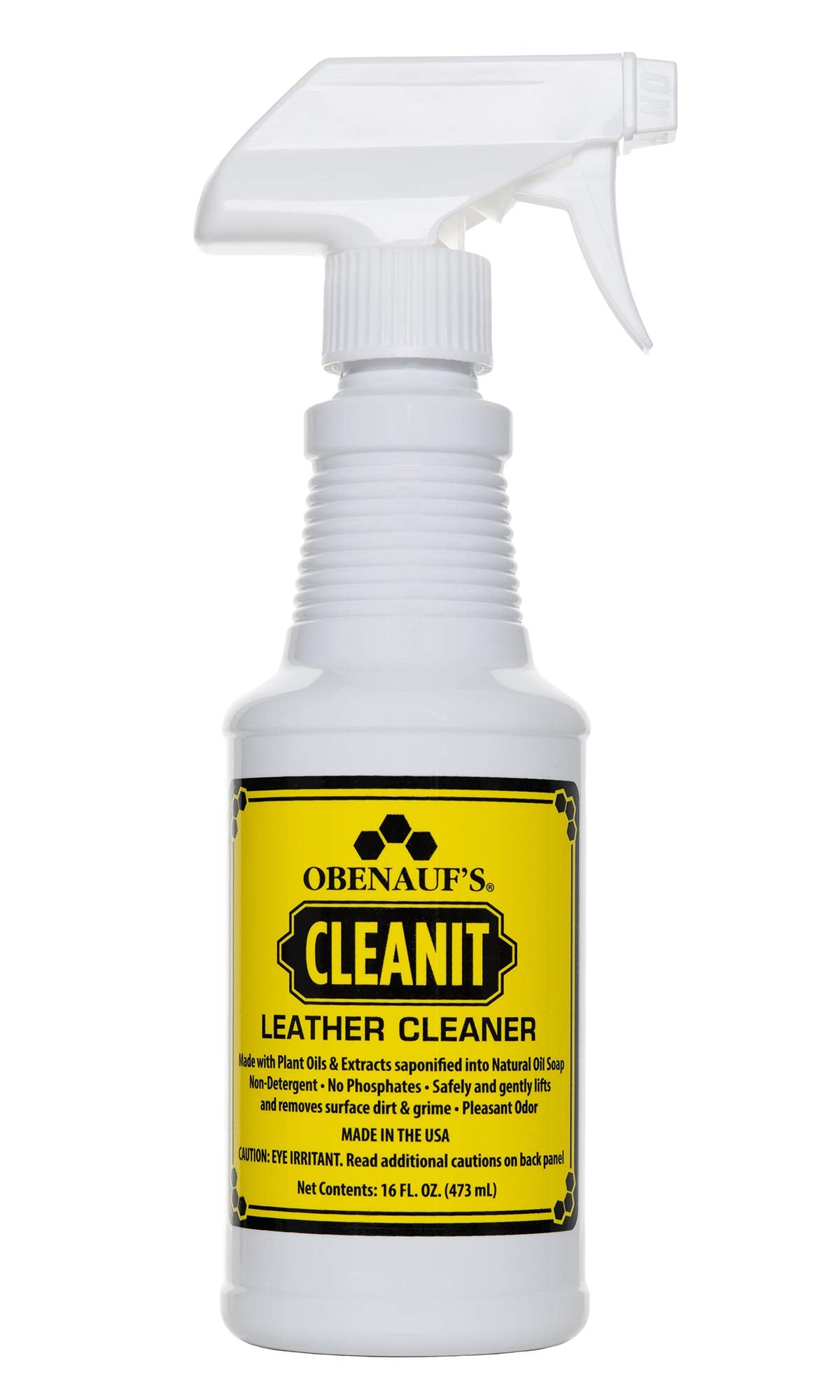 Obenauf's Cleanit leather cleaner spray bottle for fast, gentle cleaning.
