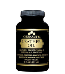 Obenauf's Leather Oil bottle with applicator for easy conditioning of leather