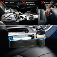 Obvade seat gap organizer provides dedicated slots for IDs and cards safely.
