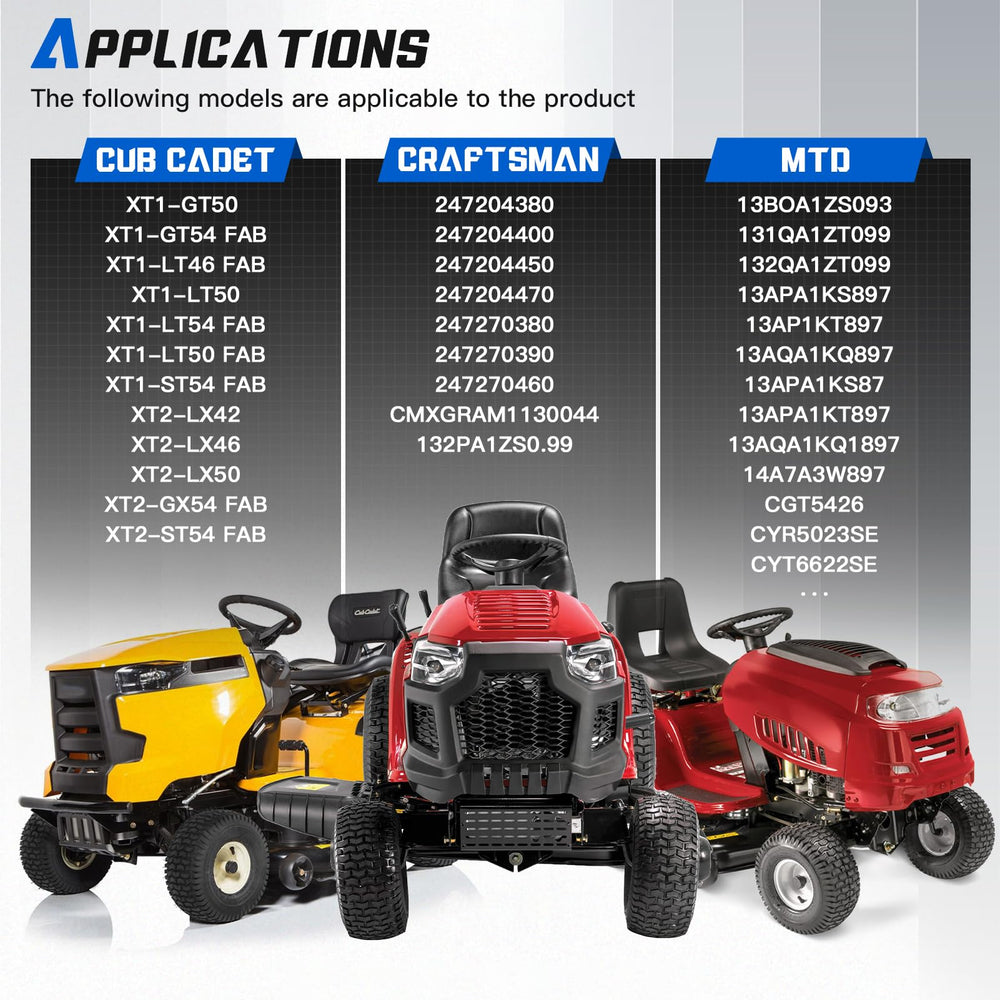OCEAIR Cub Cadet compatible mower cable installation guide.