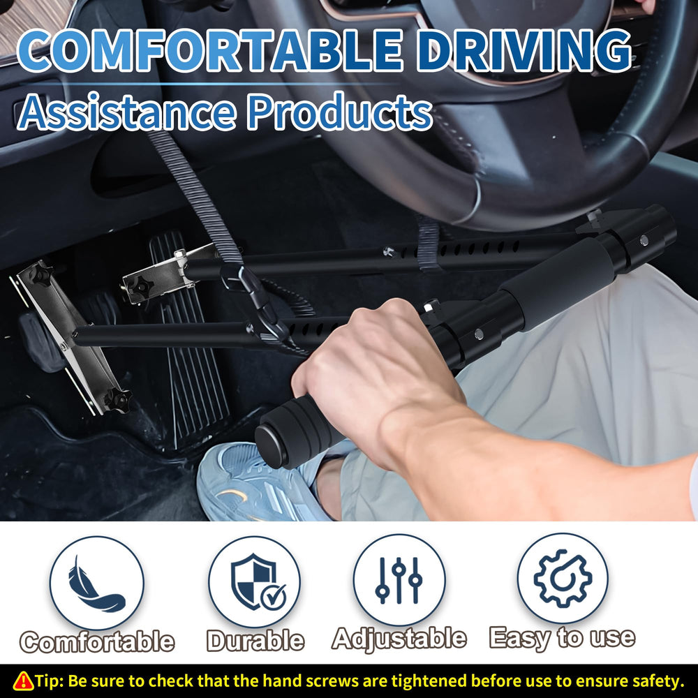 OceanicEcho hand controls shown with adjustable length in a vehicle cabin.