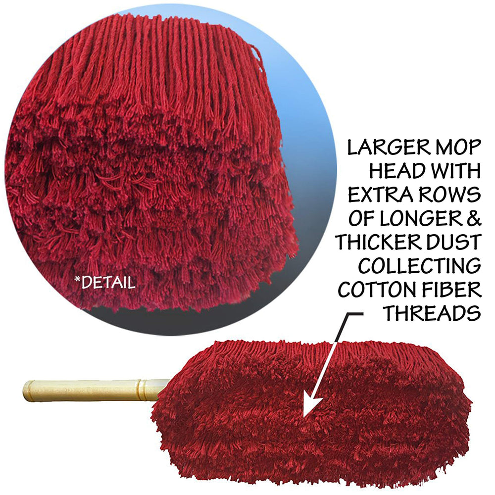 OCM Brand heavy gauge vinyl storage cover protects the duster head when stored.