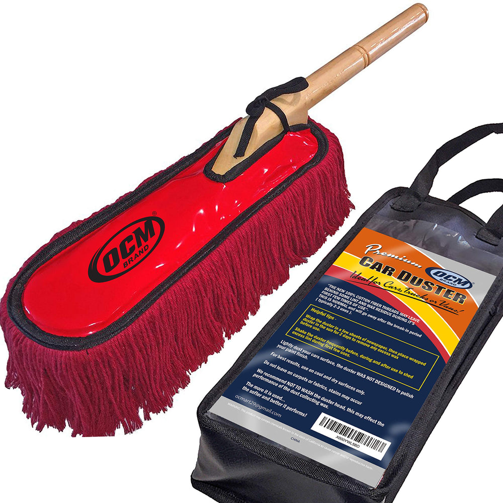 OCM Brand premium extralarge duster head captures dust quickly for a showroom finish.