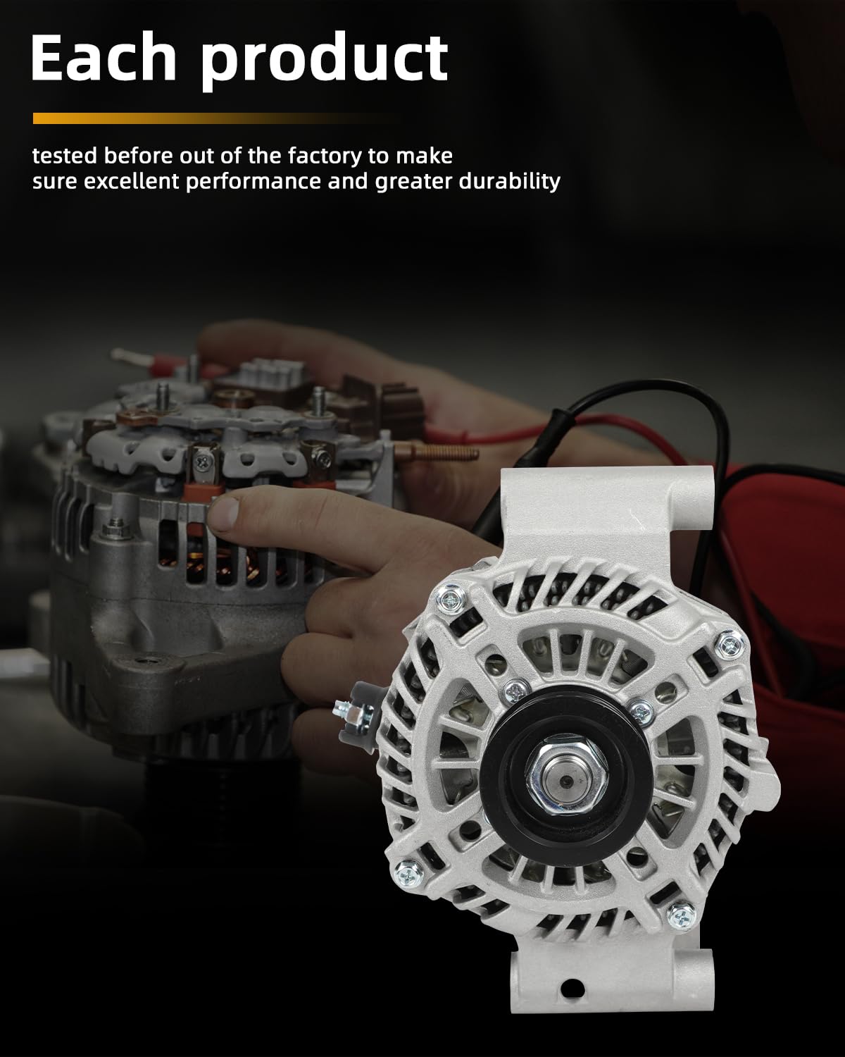 OCPTY alternator for Mercury Mariner front view, stable output