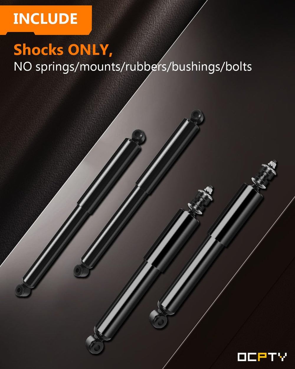 OCPTY four shocks set packaged for easy replacement.