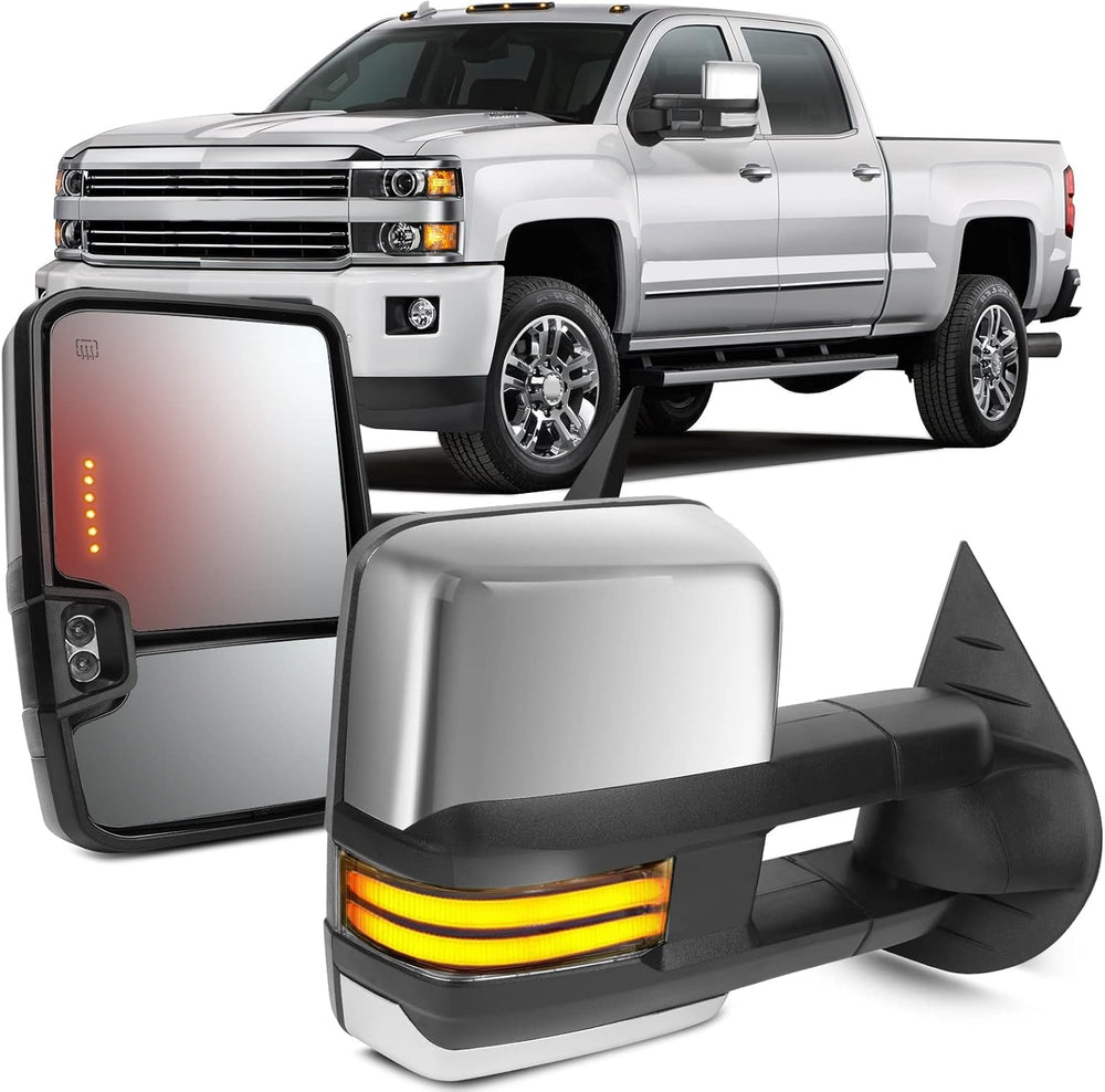 OCPTY power heated towing mirror for Chevy Silverado improves winter visibility