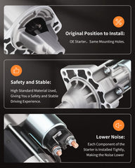 OCPTY starter internal components highlighted for VW Routan, durable windings.