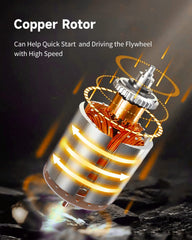 Aluminum shell detail on OCPTY starter motor reduces weight.