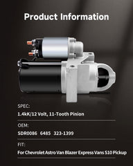 OCPTY starter motor front view showing compact design