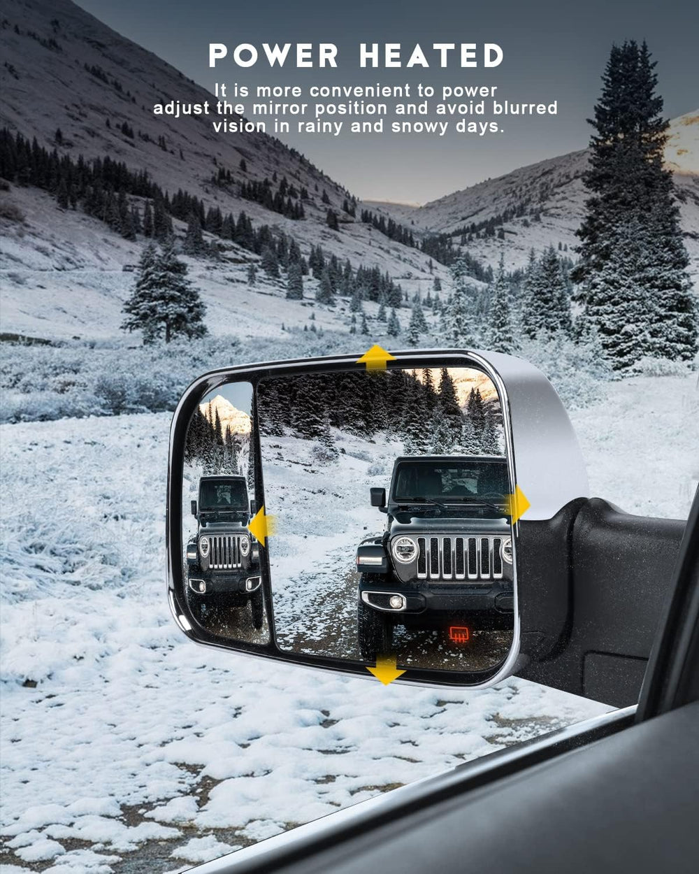 OCPTY heated tow mirrors with turn signal for Ram, better visibility in frost
