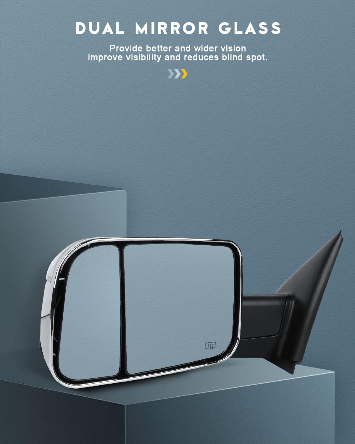OCPTY tow mirrors passenger-side for Ram enhances lane changes safety