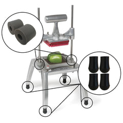 OCS Parts kit shows two bumpers and four feet for quick setup
