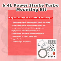 OCTAOR Turbo Mounting Seal Kit stainless-steel gaskets provide durable performance for long-term use.