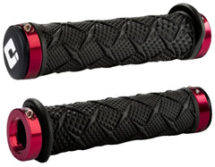 ODI X-Treme Lock-On ATV grips with black and red clamps offer superior traction.