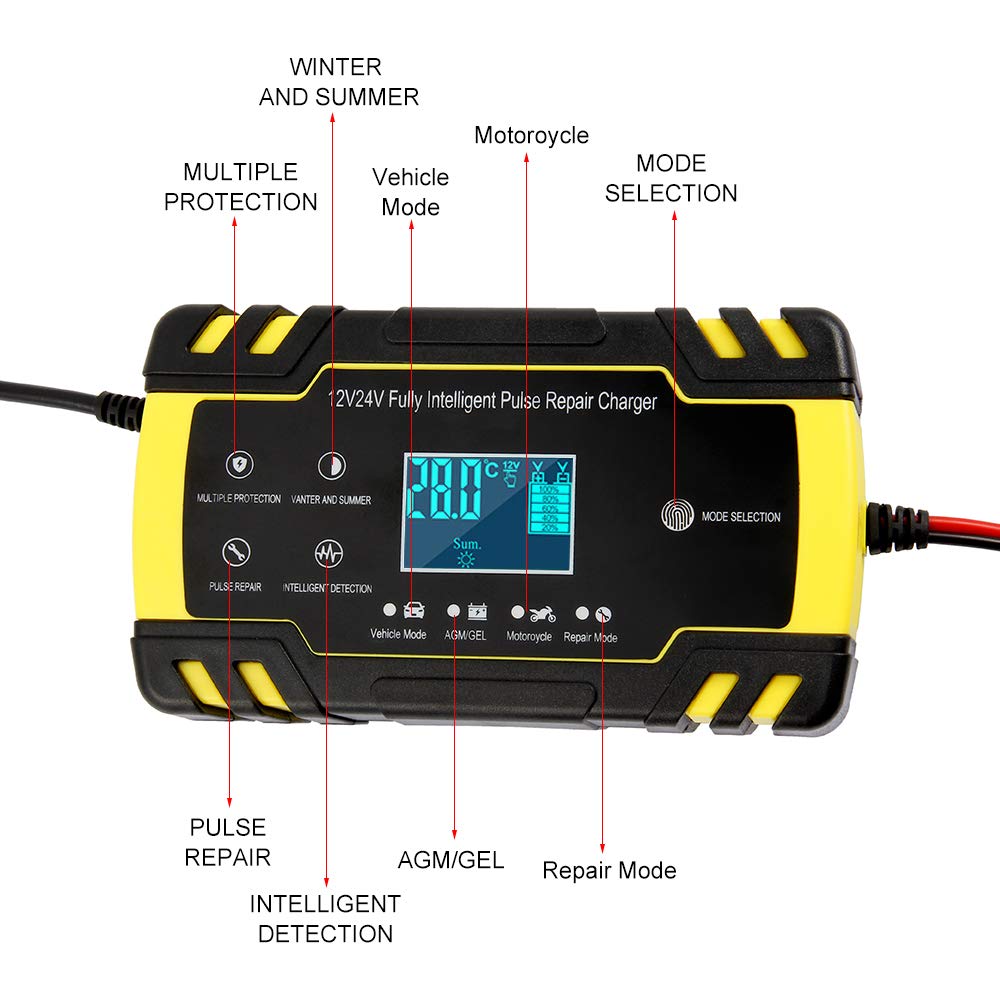 ODOMY digital display shows charging status, voltage, current, and temperature at a glance.