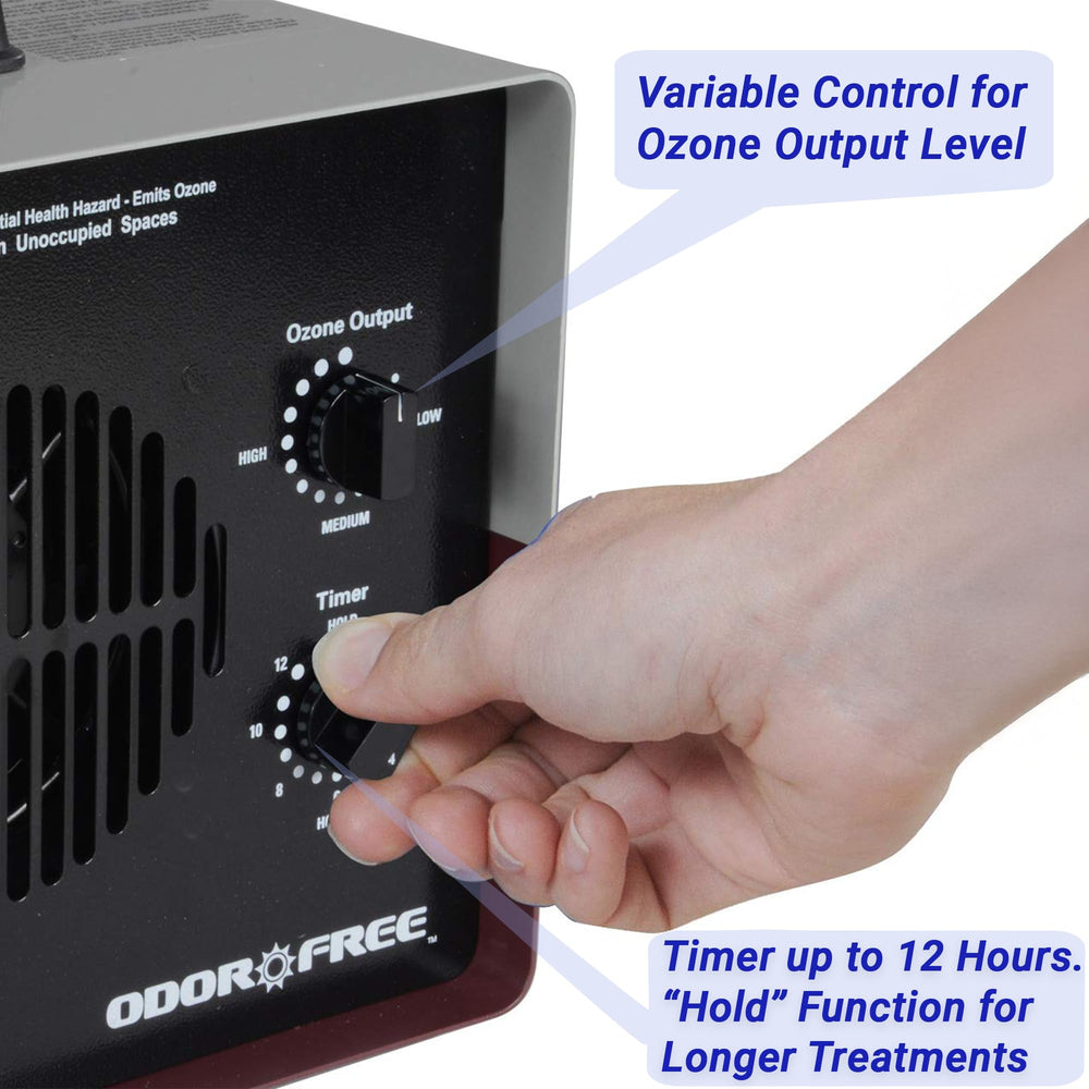 OdorFree Estate 4000 demonstrates coverage up to 4,000 sq ft.
