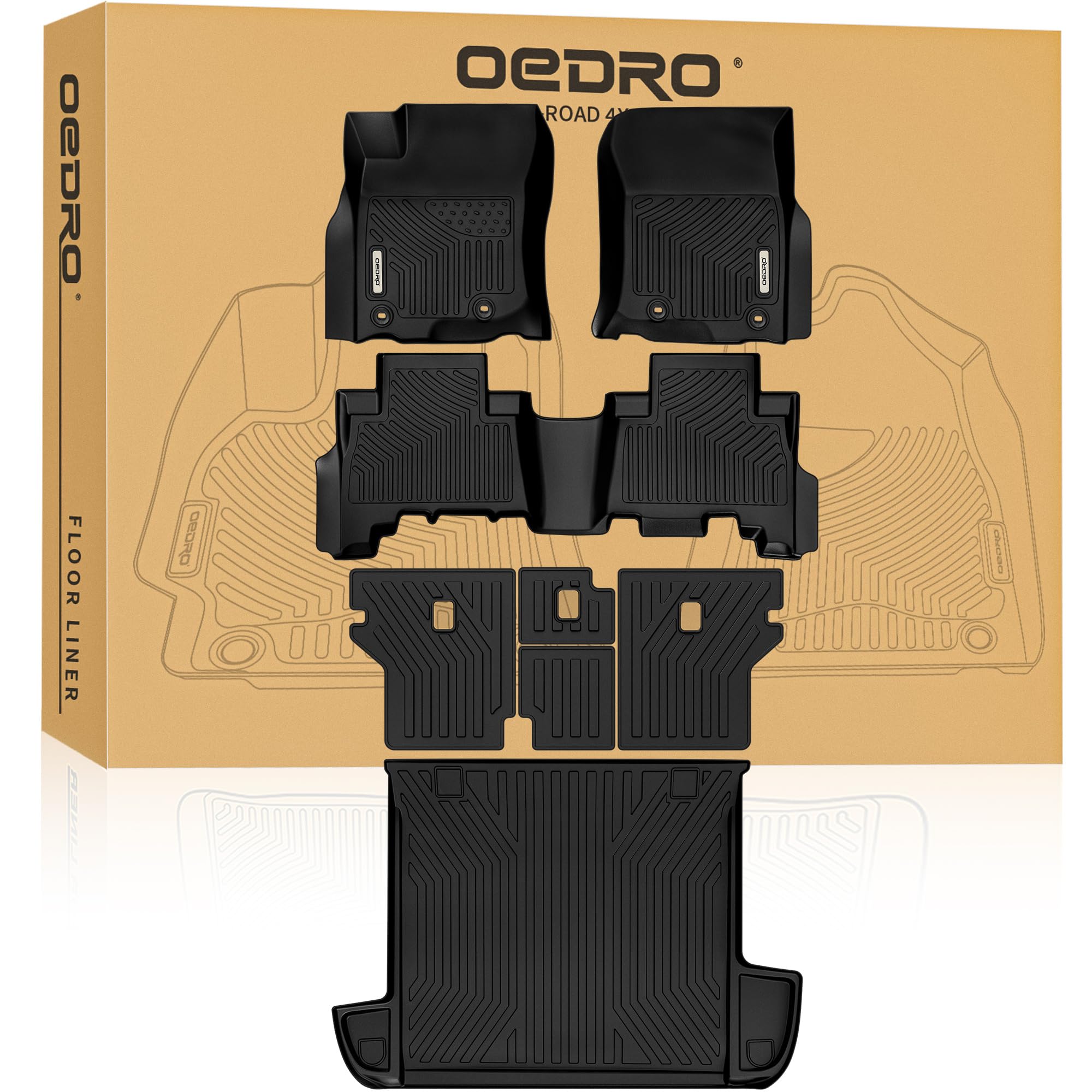 OEDRO 4Runner front floor mats with precise fit for a clean cabin.