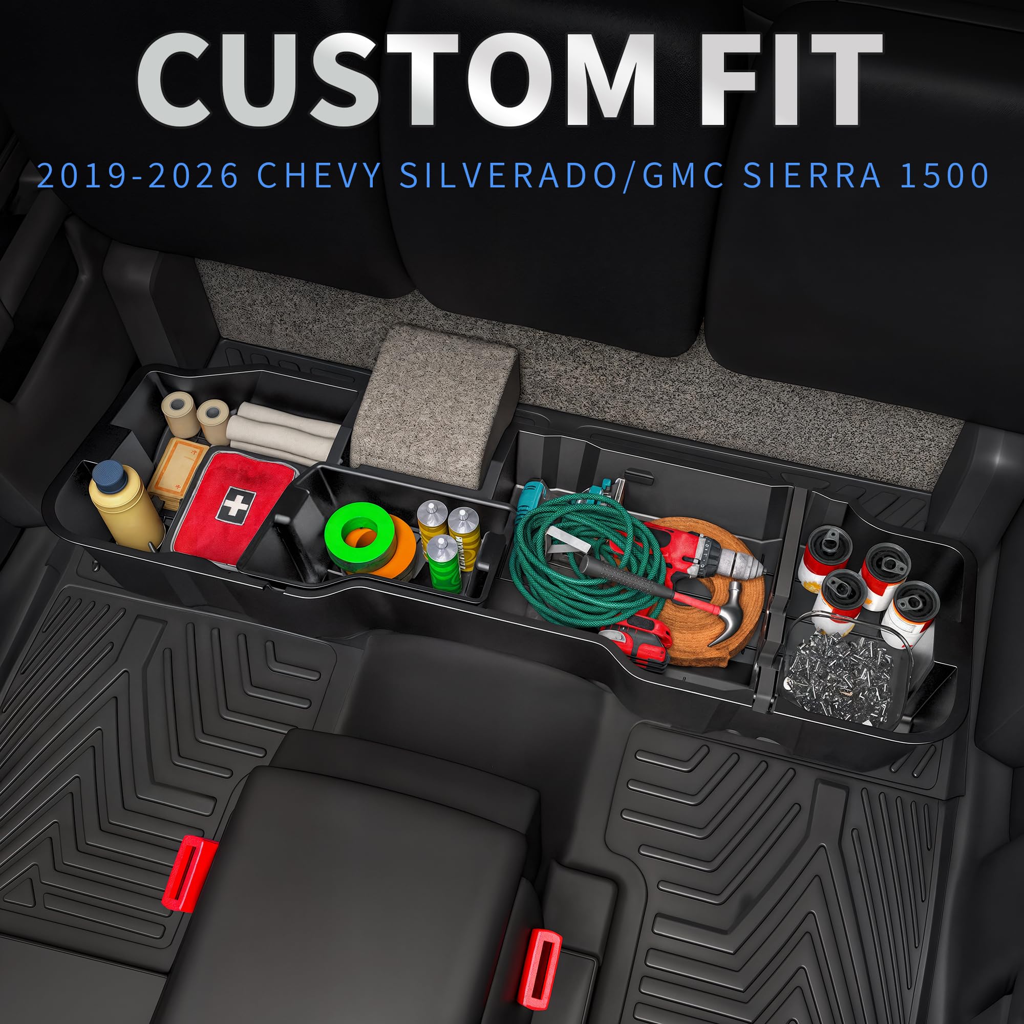 Durable anti-skid finish keeps items secure in motion