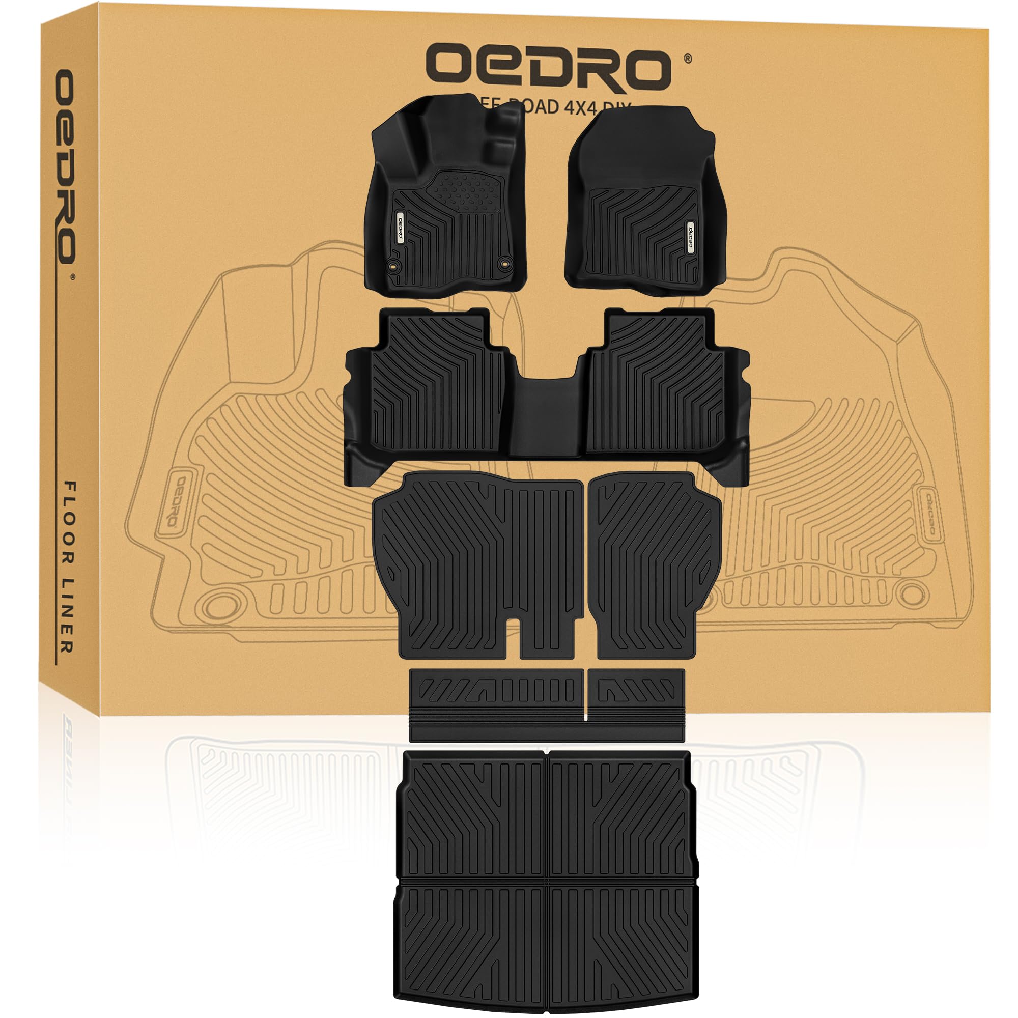 OEDRO CR-V floor mats upper deck show precise fit and all-weather protection.
