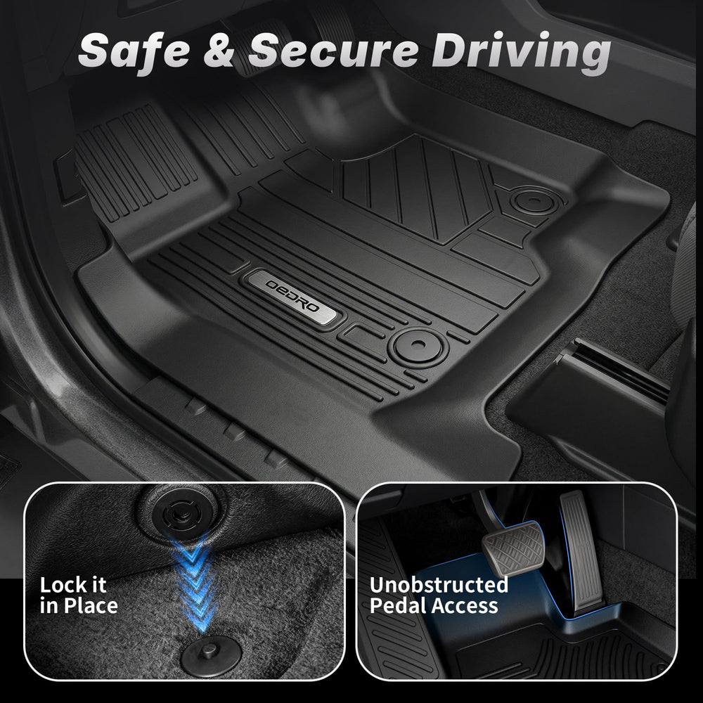 OEDRO F-150 Lightning front floor mats provide precise, snug coverage.