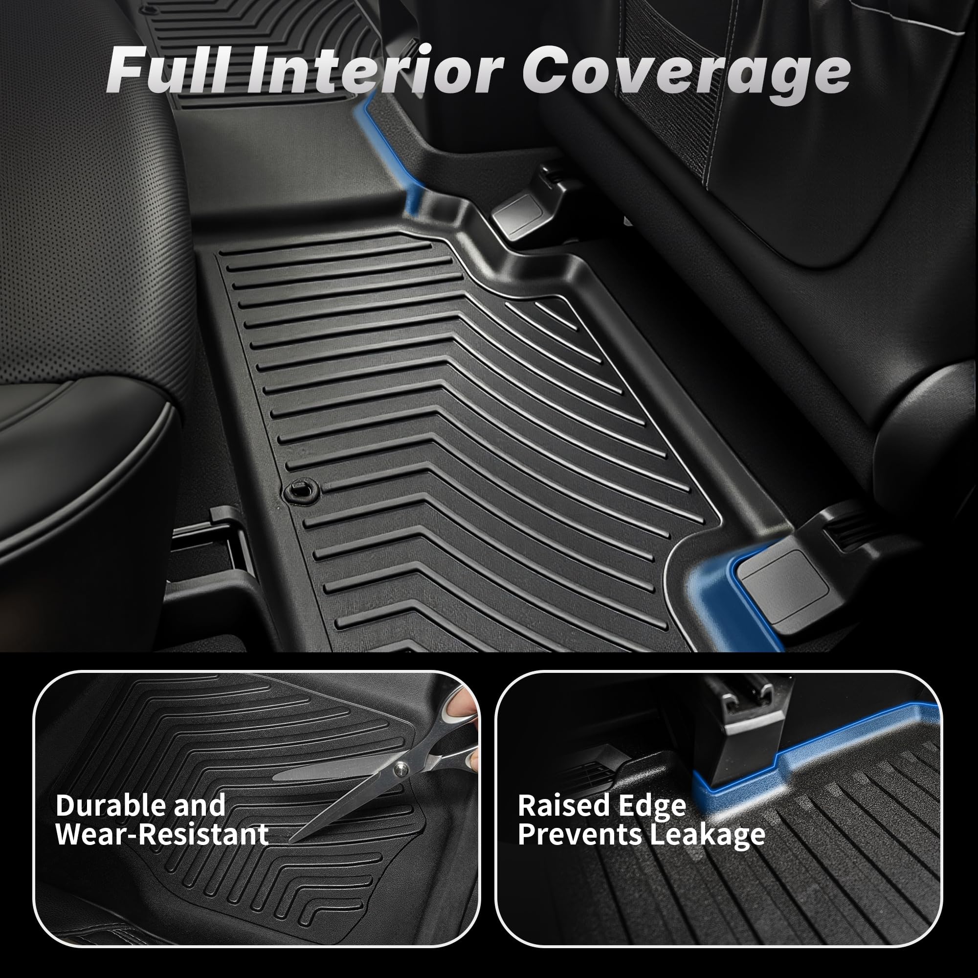 OEDRO floor mats, sturdy TPE material, high temperature resistance and durability