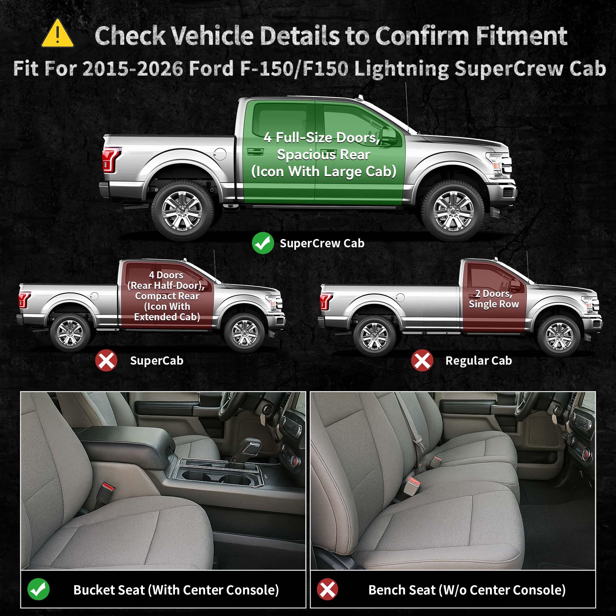 OEDRO Ford F-150 rear floor mats protect the cargo area from spills.