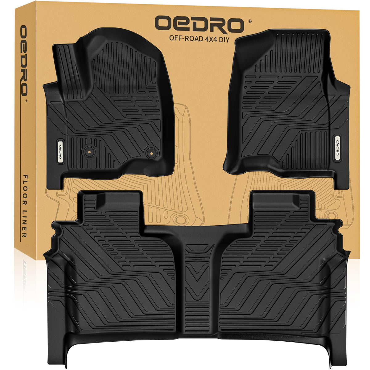OEDRO front floor mats for Silverado/Sierra with precise fit and durability