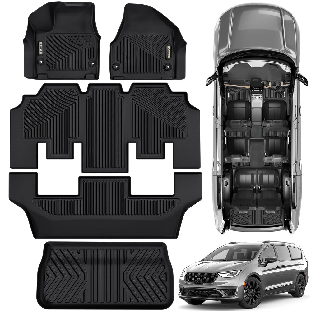 OEDRO Pacifica front mats with precise fit and deep channels for all-weather protection.