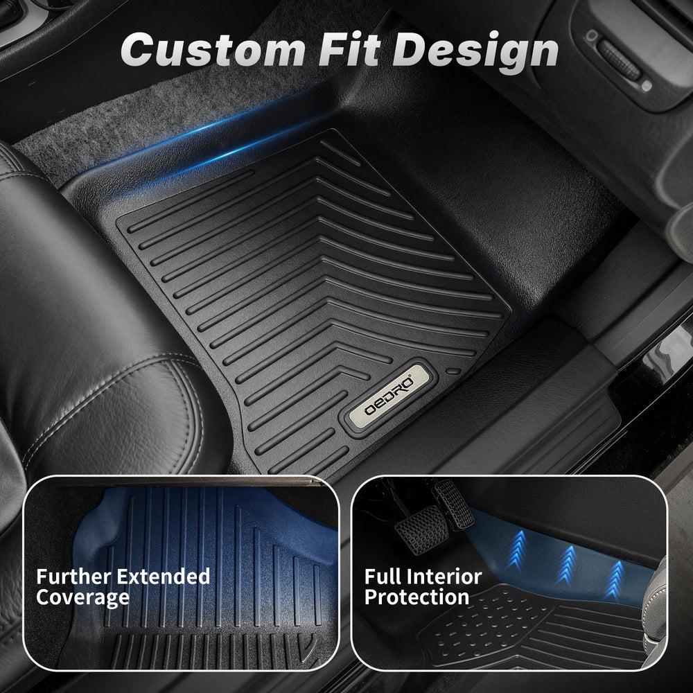 OEDRO Pacifica third-row mats extending protection to the cargo area when seats are used.