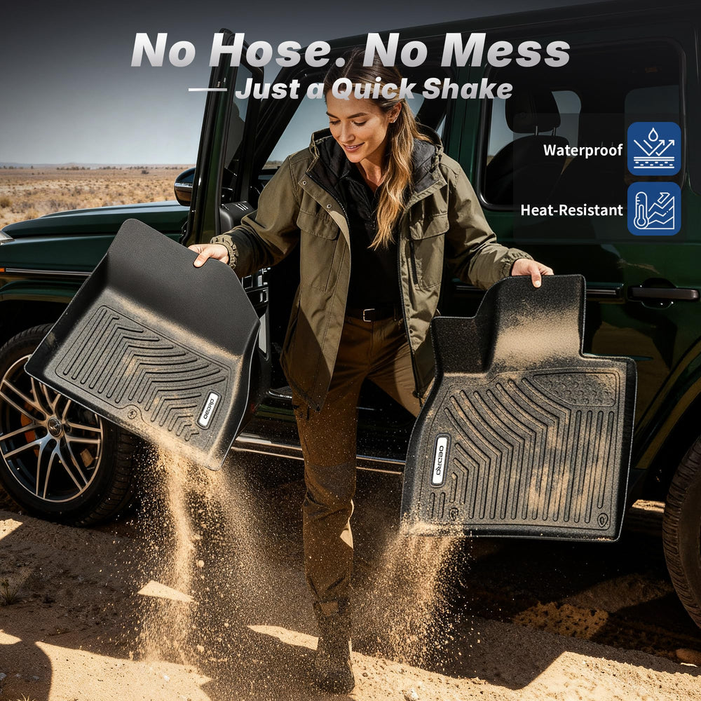 OEDRO all-weather Tacoma floor mats ready for any season.