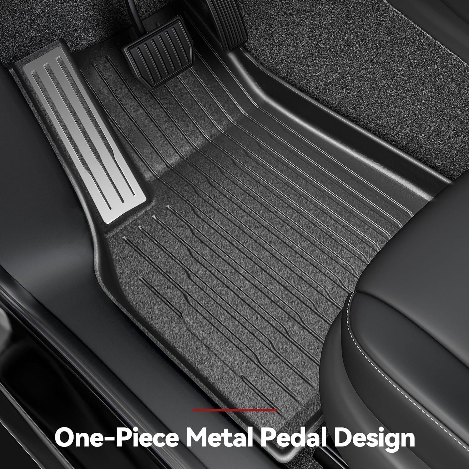 OEDRO Tesla Model Y Juniper rear floor mat protecting second row