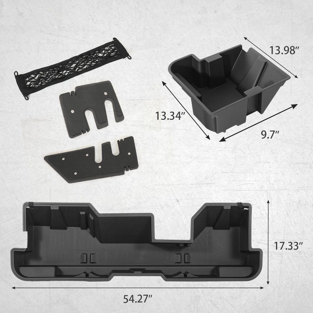 Fits precisely with no gaps, enhancing cabin storage without altering seat integrity