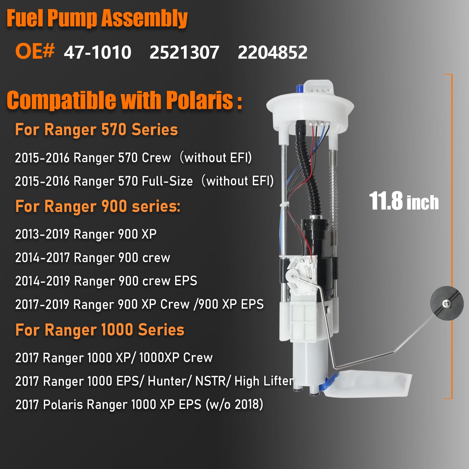 OEKITS Polaris Ranger 900XP fuel pump assembly, direct-fit upgrade
