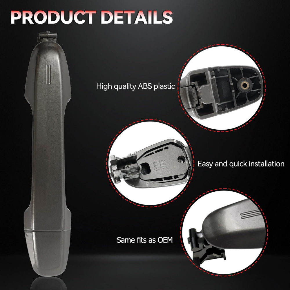 OEMASSIVE installation-ready gray door handle, quick replacement with no modification required