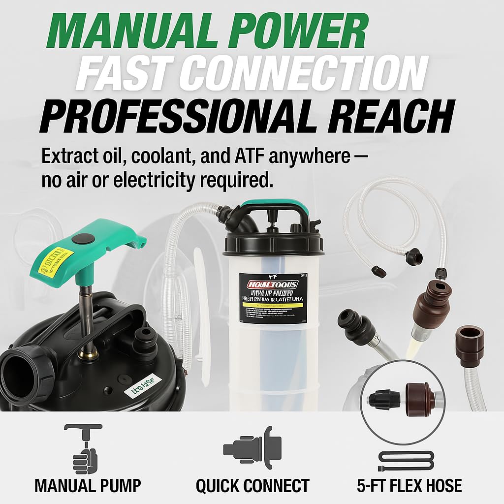 Ergonomic pump handle supports low-effort extraction for quick fluid changes