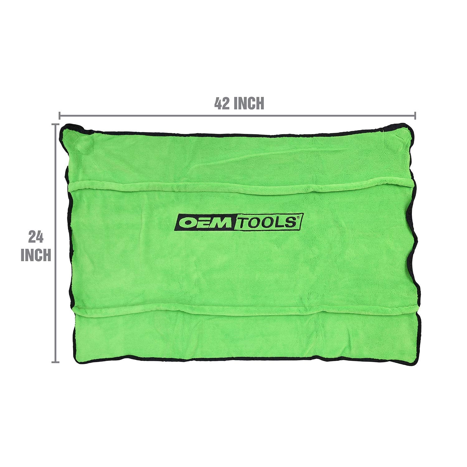 Soft fleece and microfiber protect finishes during detailed work.