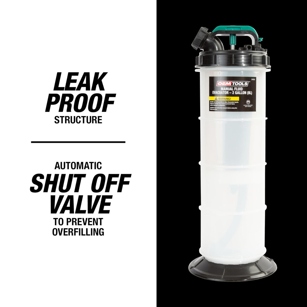 Leak-proof reservoir of OEMTOOLS 24936 minimizes mess during extraction