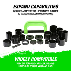 OEMTOOLS 25104 remove and install upper and lower ball joints with ease.