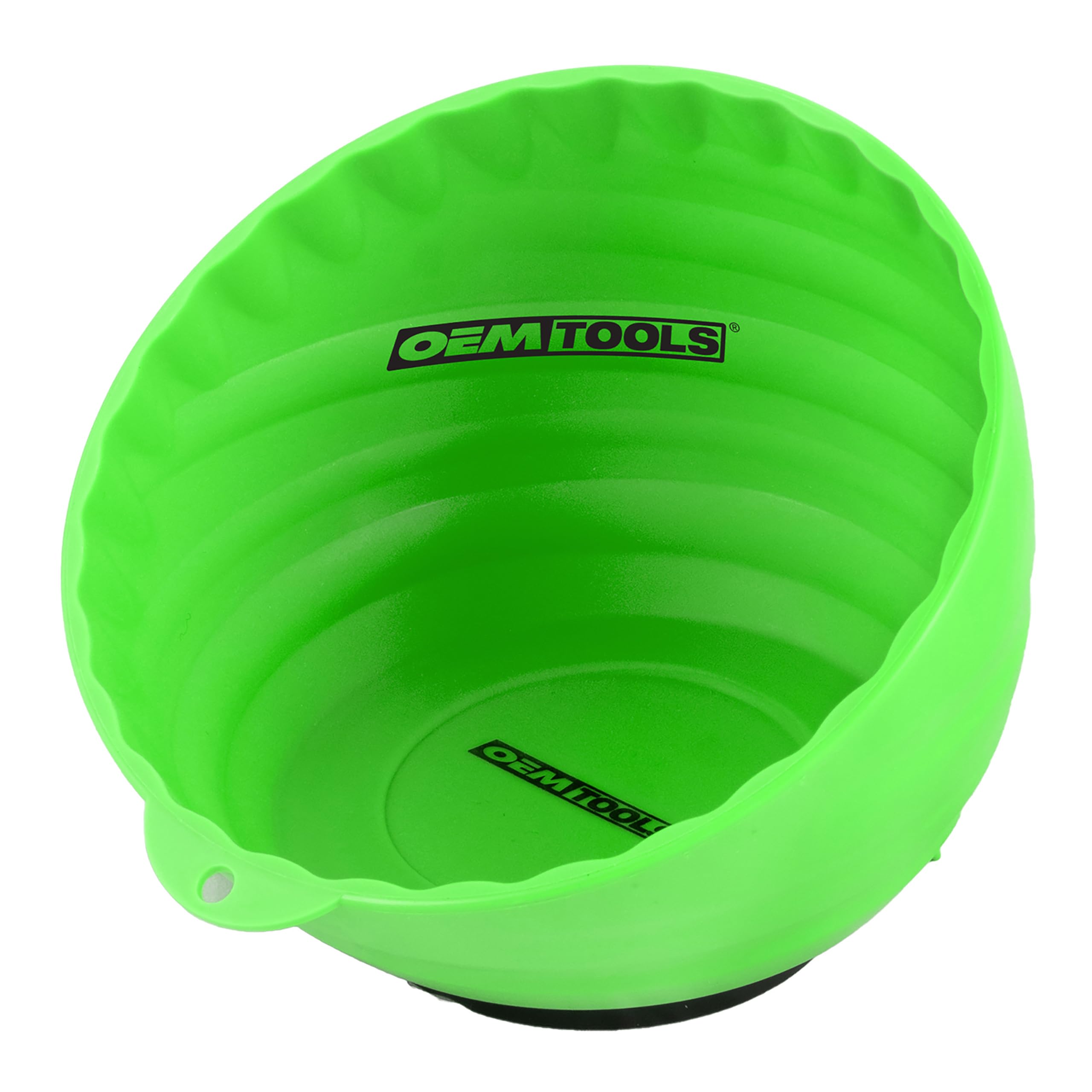 OEMTOOLS 25114 magnetic nut cup attached to a metal surface for quick parts access