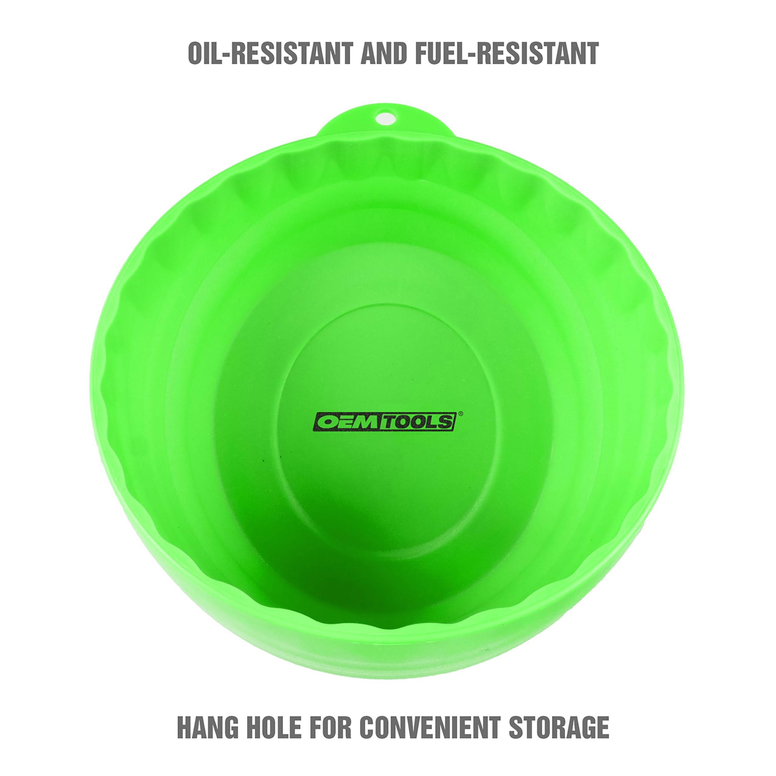 OEMTOOLS 25114 magnetic nut cup shown on metal surface for organized fasteners