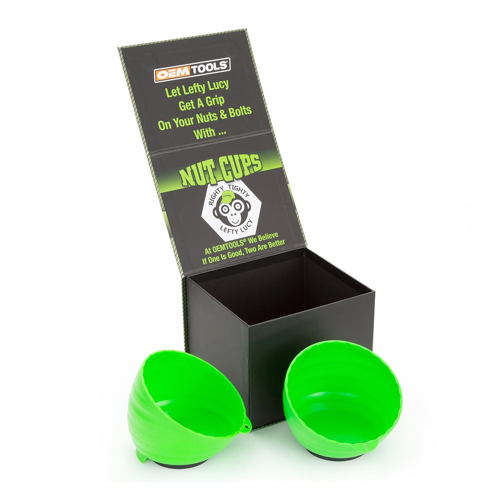 Cups oriented vertically or horizontally for flexible placement in a shop.