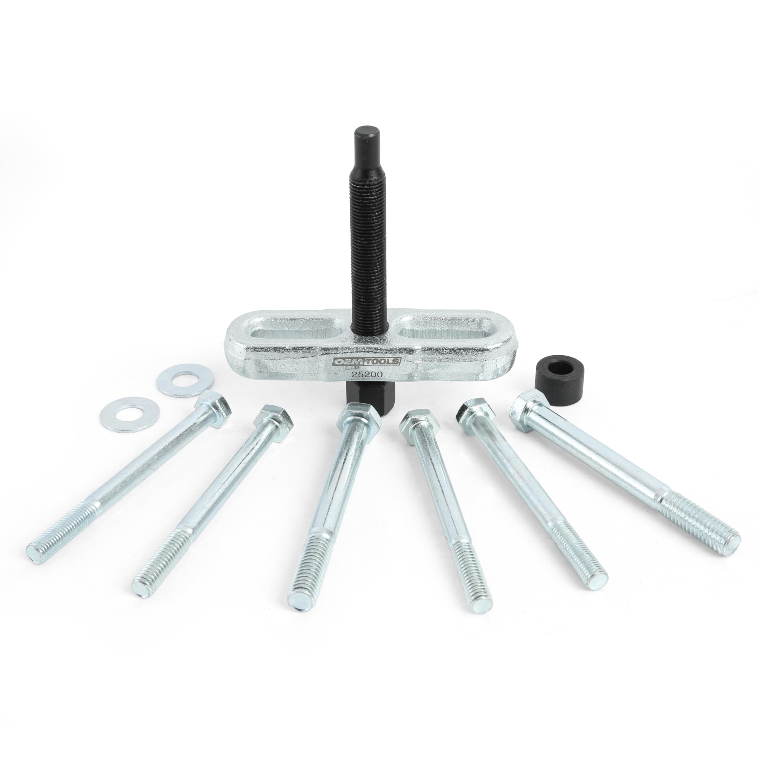 OEMTOOLS 25200 steering wheel puller kit in a complete removal setup for many vehicles