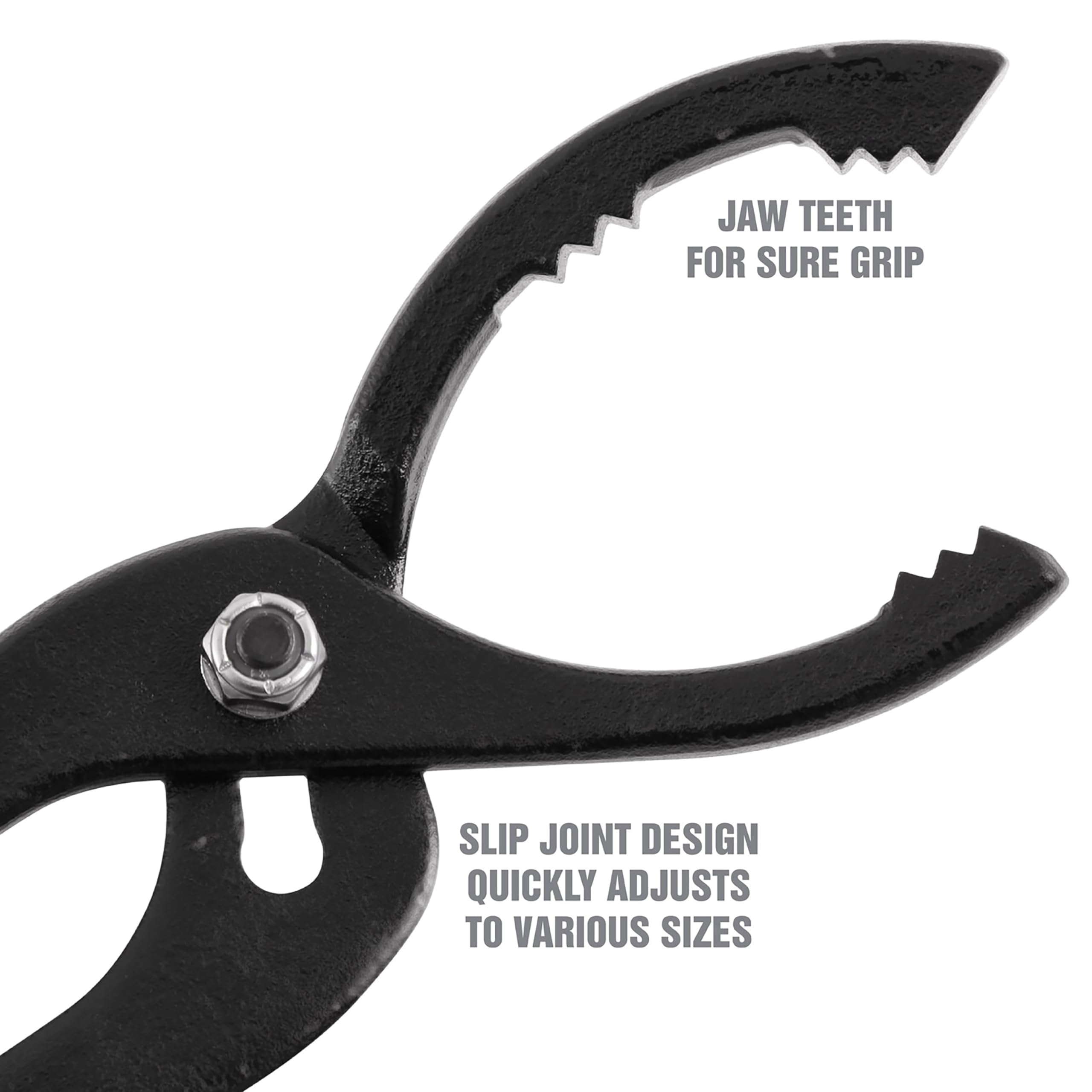 OEMTOOLS 25320 20-degree jaw bend enables access in tight engine bays.