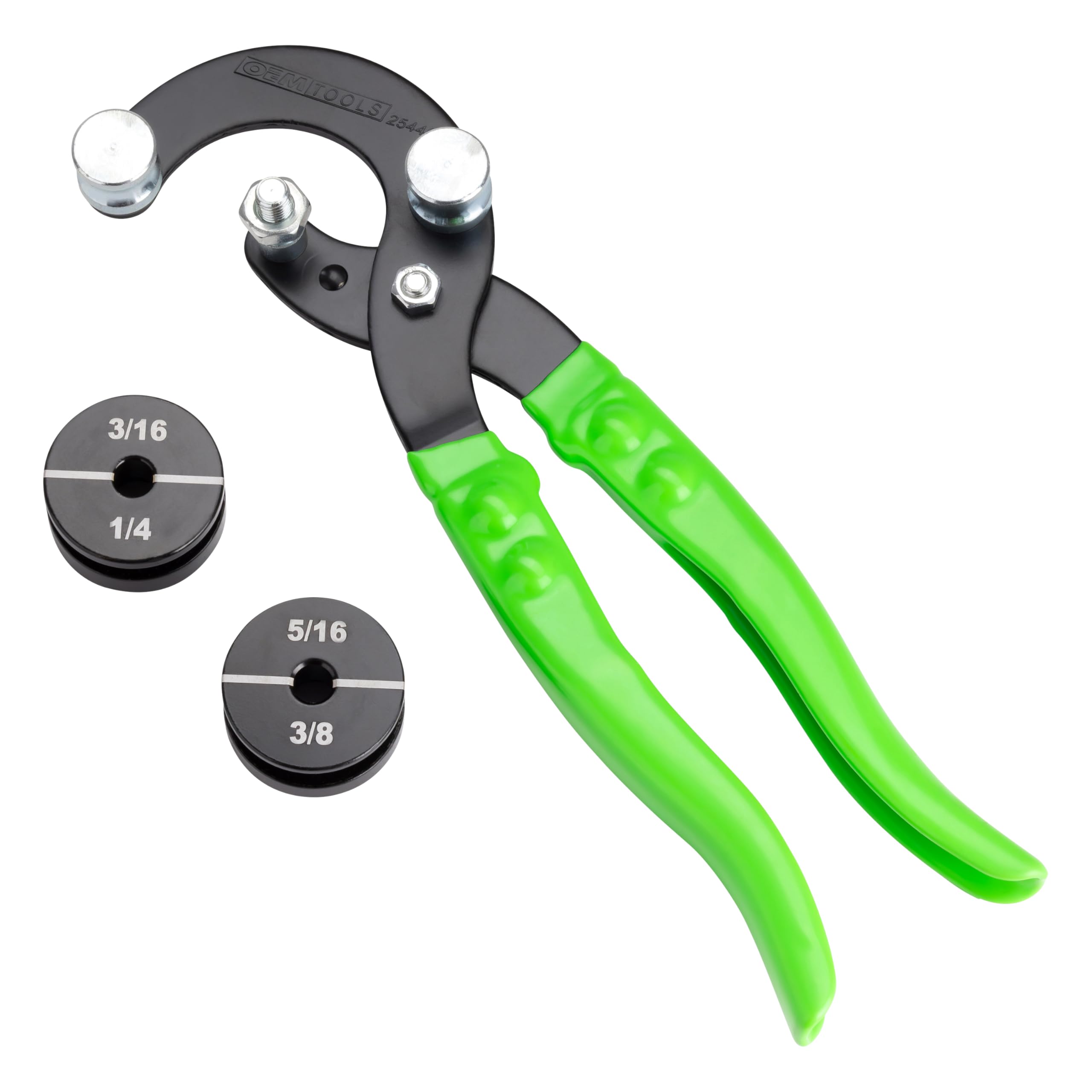 OEMTOOLS 25440 tube bending pliers side view showing compact design for tight spaces