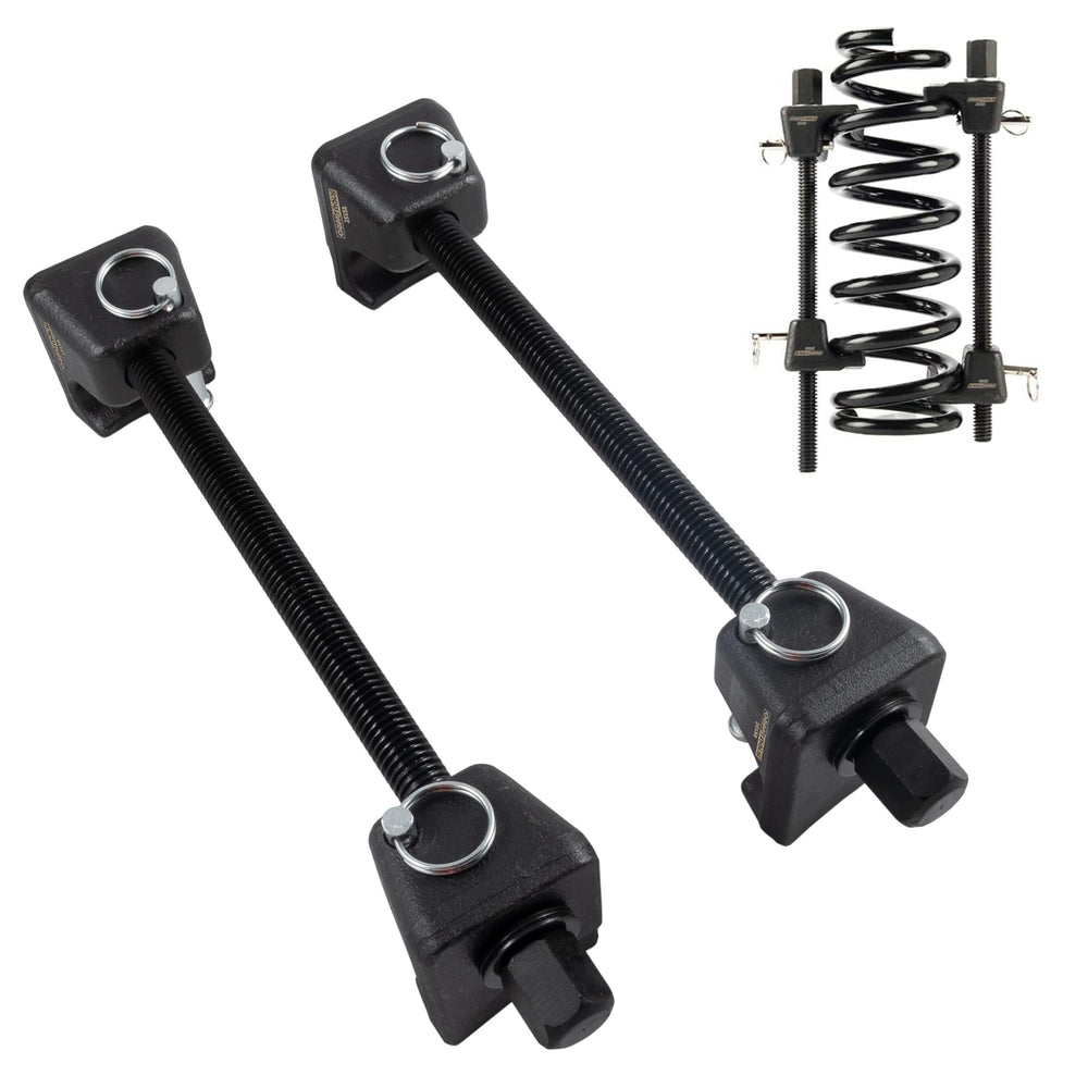 OEMTOOLS 25553 coil spring compressor secures springs for safer compression.