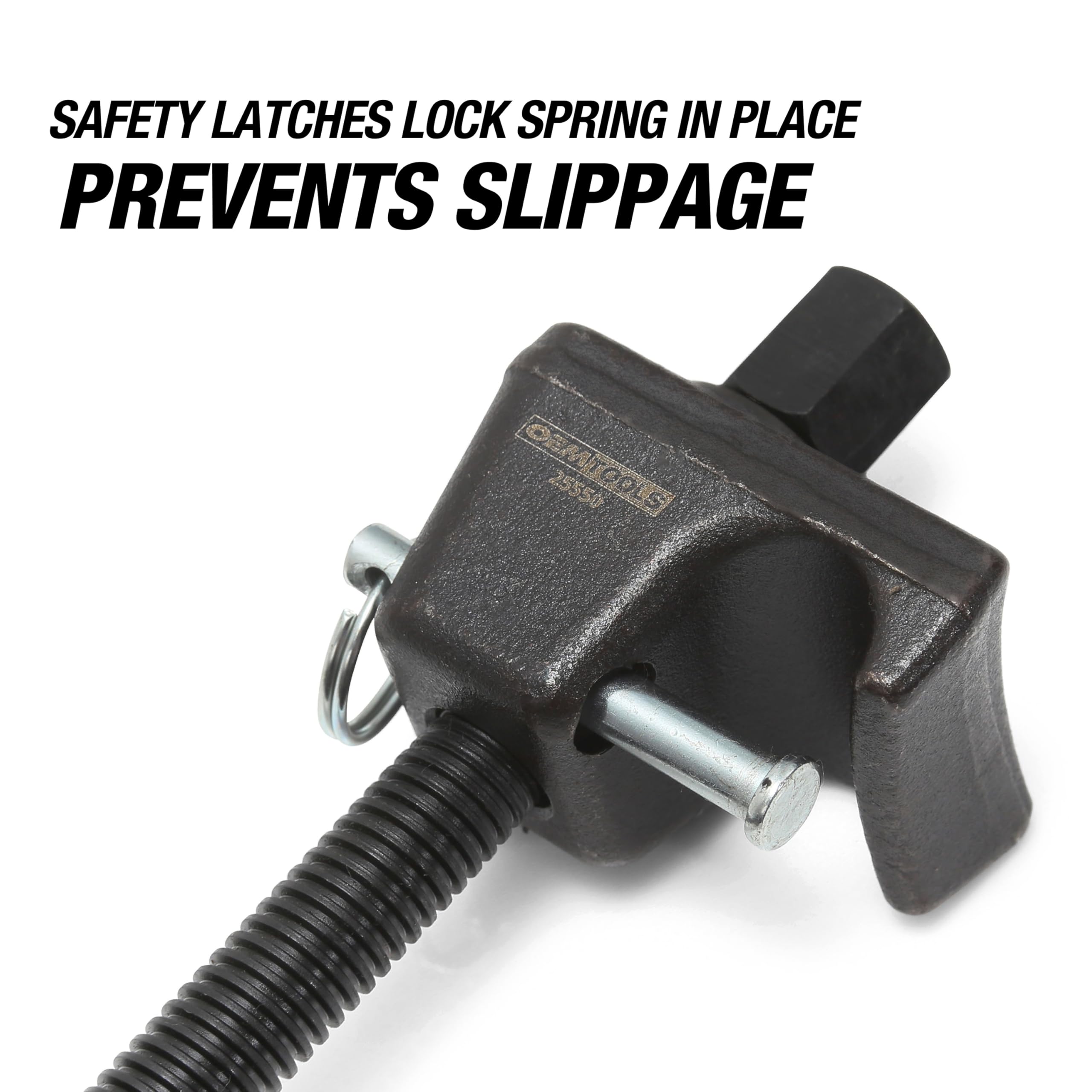 OEMTOOLS 25553 heat-treated forcing mechanism stands up to frequent use.