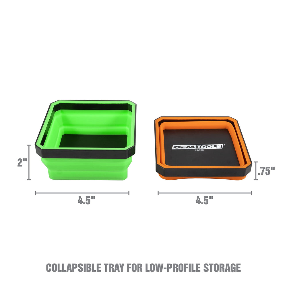 Expanded OEMTOOLS 26052 tray showing 2 inch depth for larger parts